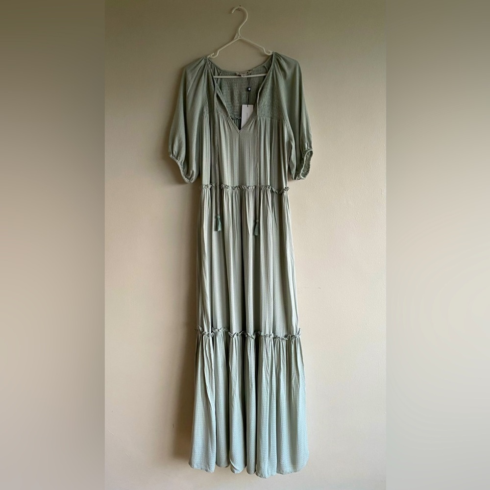 Molly Bracken Sage Green Maxi Dress Women’s Medium Large
